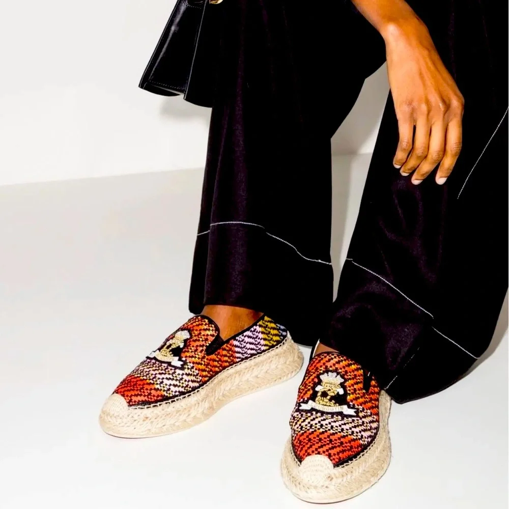 Christian Louboutin Woven Espadrilles. - Picture 3 of 17